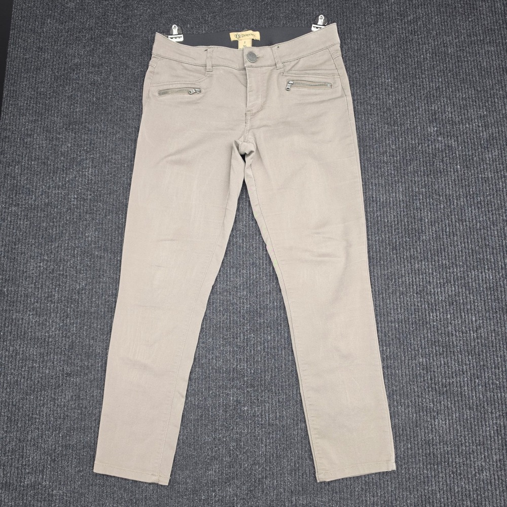 Democracy Ab Technology Tan Khaki Slim Fit Zipper Pants Womens 8